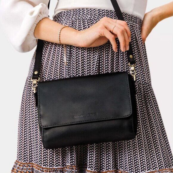 ⚡Portland Leather Women Black Handmade Finest Goods Metro Crossbody Bag - Picture 2 of 6